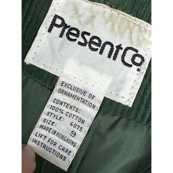 Vintage 80s plaid pleated outfit Corduroy jacket set 3pc Matching Set Sz 9 26” W - Picture 6 of 16